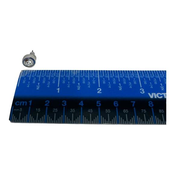 Authentic Swan Signed Swarovski Imber Stud Earrings Silver Tone 6mm Classic - Picture 2 of 13